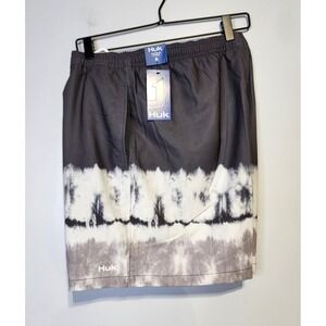 Huk Swim Fishing Mens Size XL‎ Above the Knee 5.5" Lined Salt Dye Volley Shorts